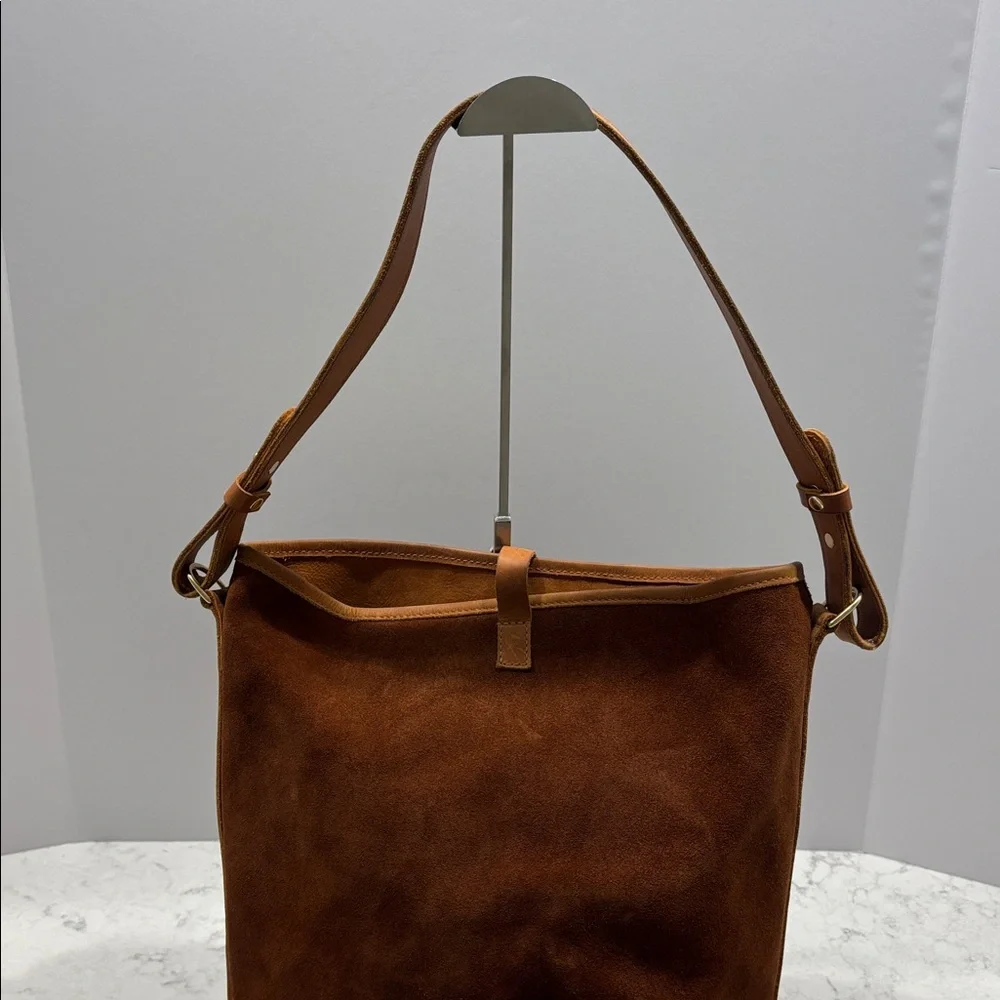 Parker Clay Topanga Everyday Bucket‎ Bag Suede Leather Purse